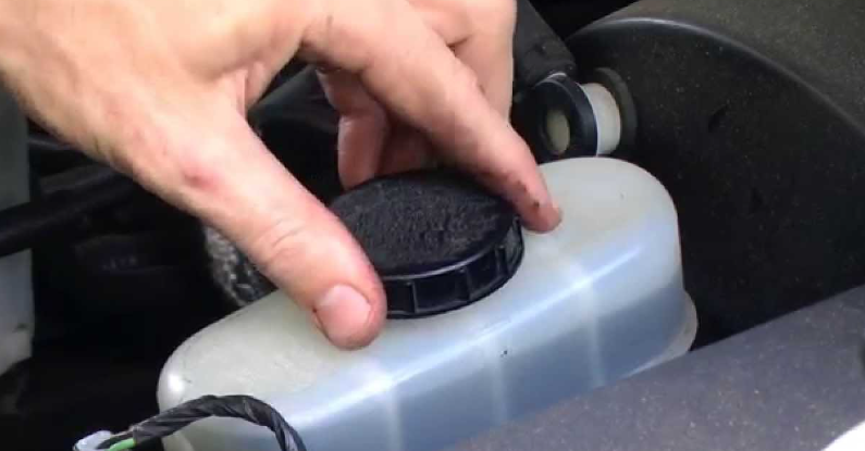 Location of the brake fluid in F150